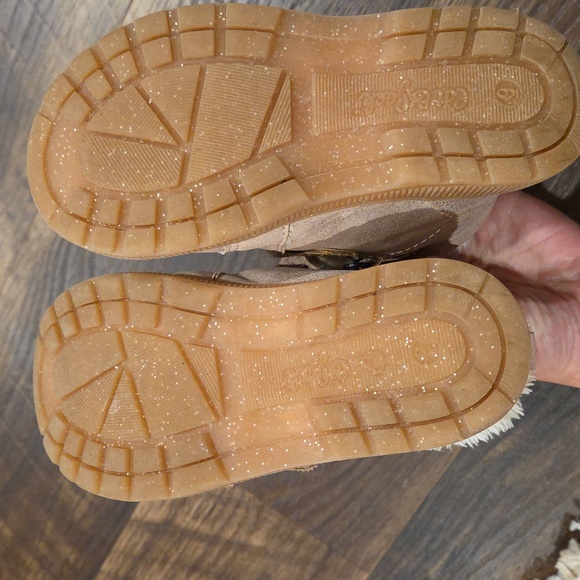 Cat & Jack Toddler Girl Light Pink Winter Boots with Faux Fur - Picture 6 of 9